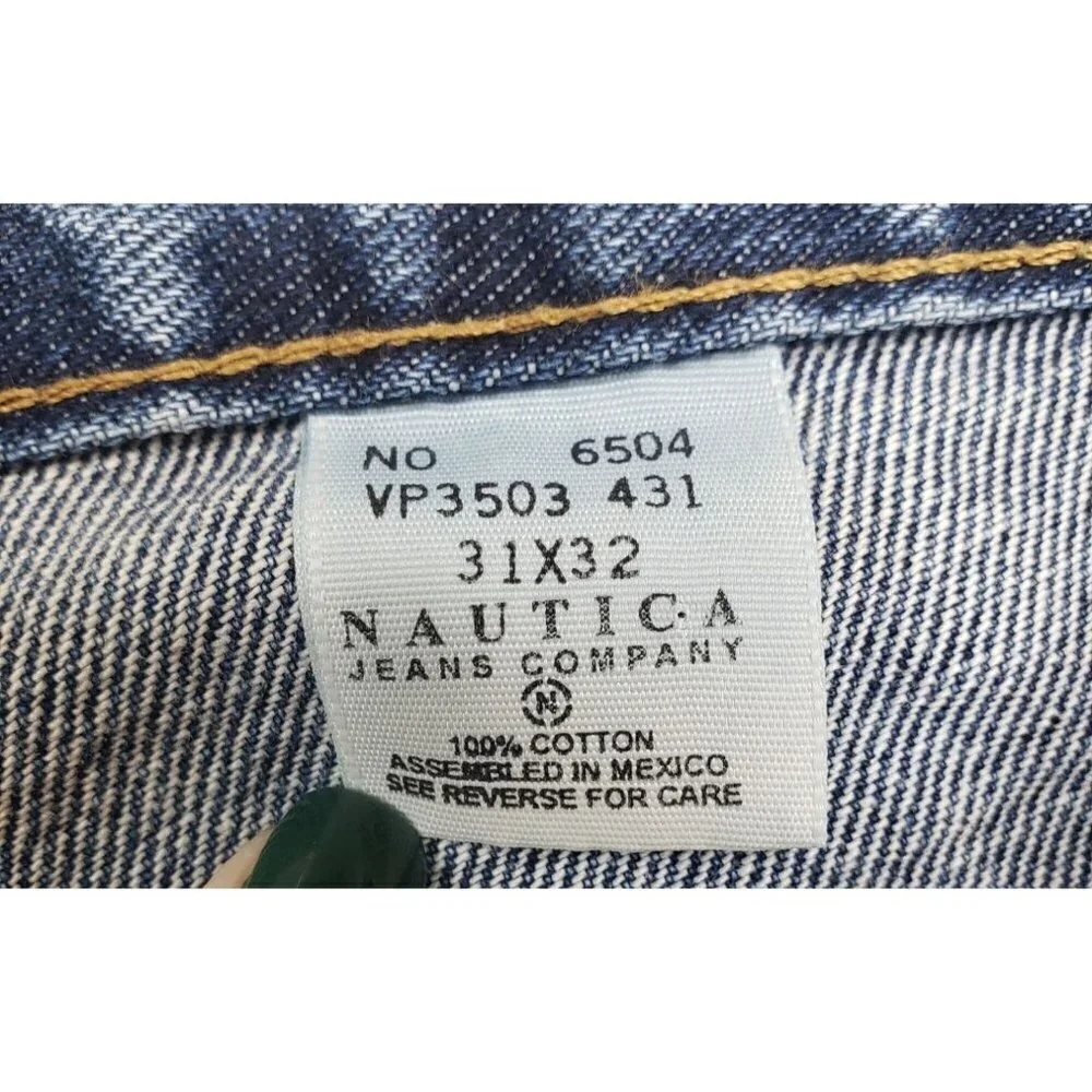 Nautica‎ straight leg cotton blue jeans, size  31x32